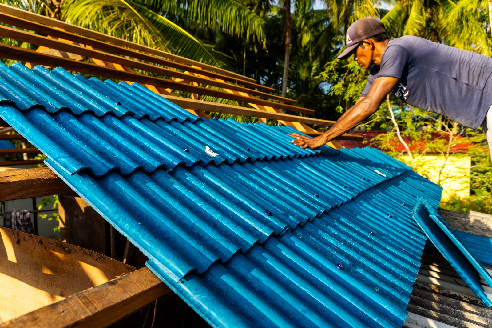 Creating green roofs from ocean-bound plastics